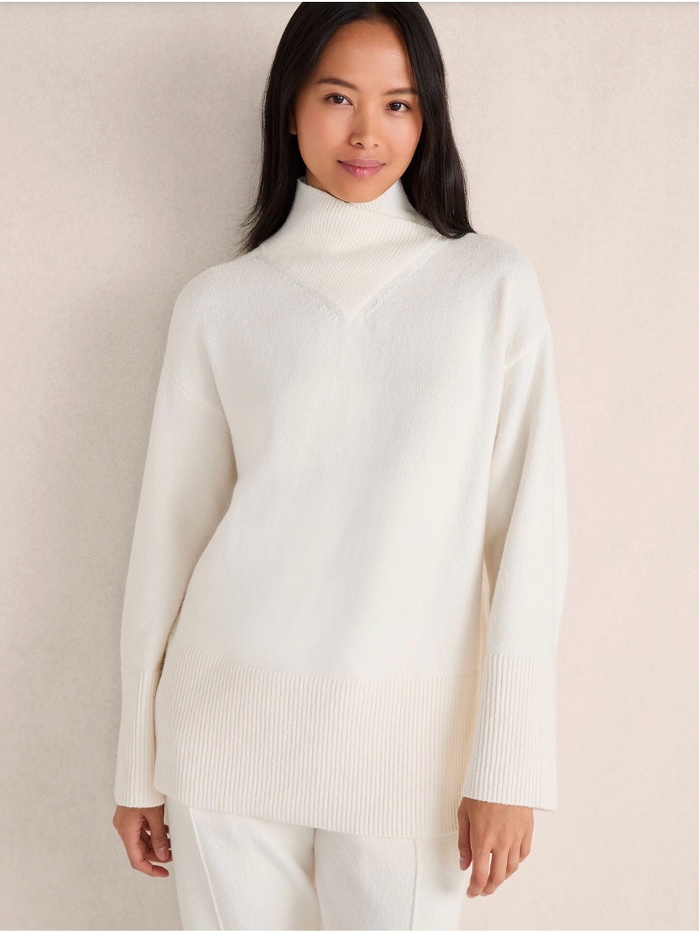 Haven Organic Cotton Crossover Turtleneck Sweater